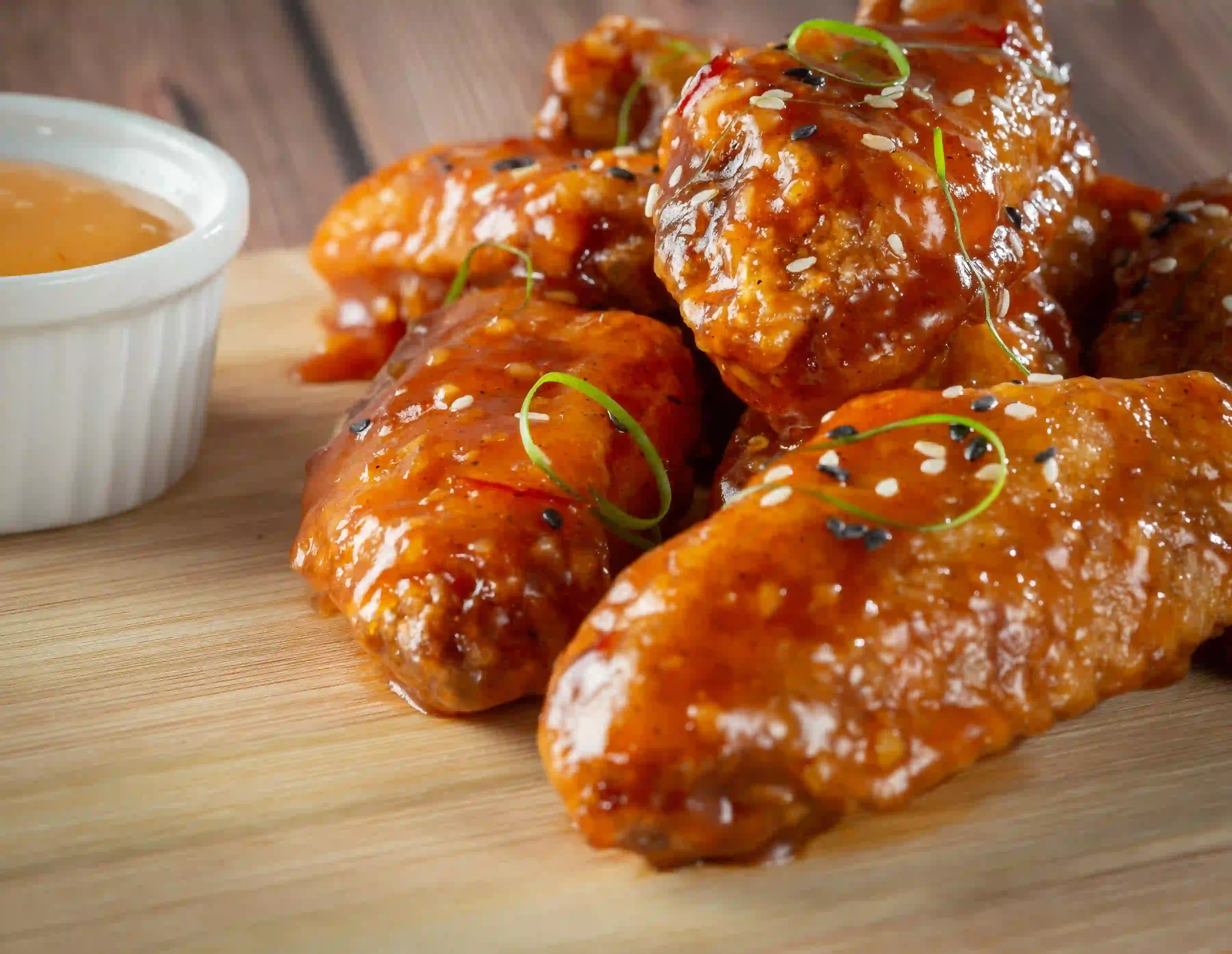 Delicious roasted wings in your choice of Buffalo, BBQ, or Sweet Chili sauce, served with Blue Cheese.